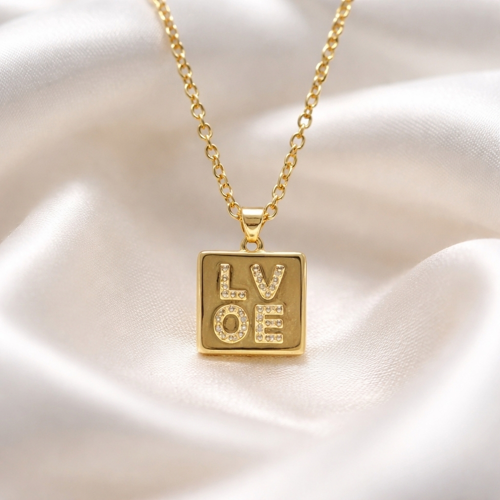 Gold Love Pendant Necklace